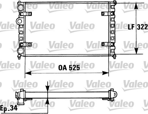 VALEO Motor Su Radyatörü Klimasız Manuel