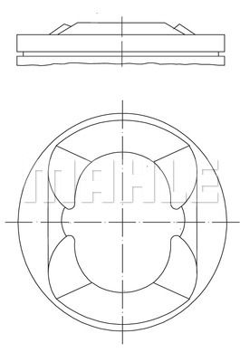 MAHLE Motor Pistonu 77.00mm