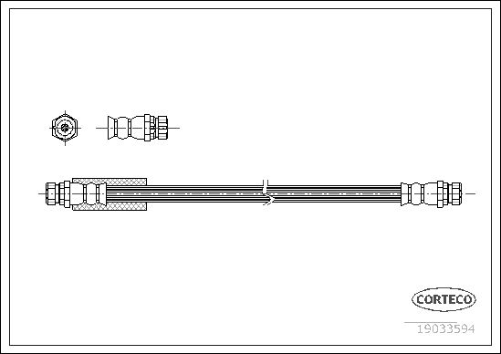 CORTECO Fren Hortumu Arka 258mm