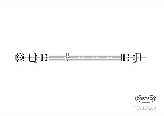 CORTECO Fren Hortumu Arka Ara 260mm