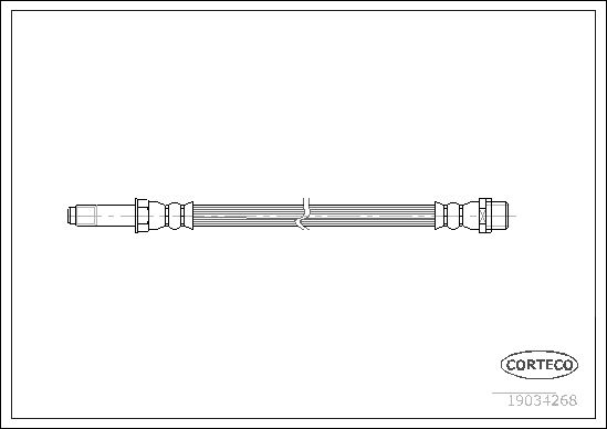 CORTECO Fren Hortumu Arka 234mm