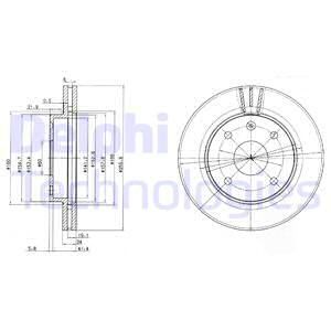 DELPHI Ön Fren Diski Havalı 256Mm