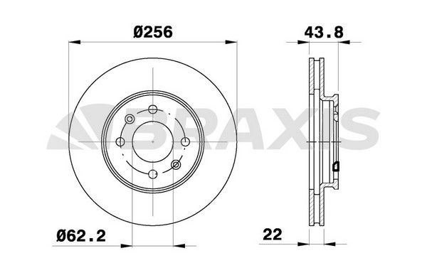 BRAXIS Ön Fren Diski Havalı 256Mm