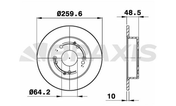 BRAXIS Arka Fren Diski Düz