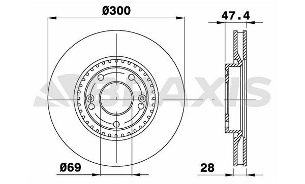 BRAXIS Ön Fren Diski 300mm Takım