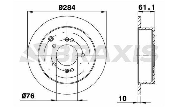 BRAXIS Arka Fren Diski 284Mm