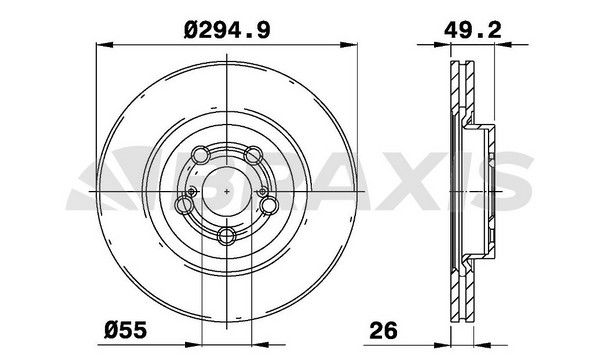 BRAXIS Ön Fren Diski Havalı 295Mm