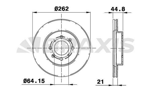 BRAXIS Ön Fren Diski Havalı