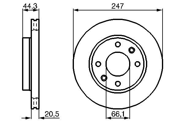 BOSCH Ön Fren Diski Havalı 247Mm