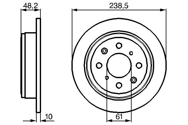 BOSCH Arka Fren Diski Düz 239 4Mm