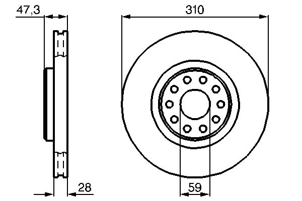 BOSCH Ön Fren Diski Havalı 310Mm