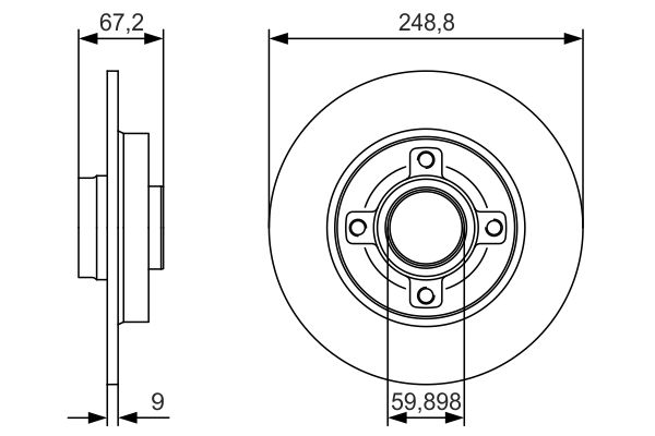 BOSCH Arka Fren Diski 0986479279 [249 /98MM]