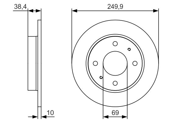 BOSCH Arka Fren Diski Düz (2504)