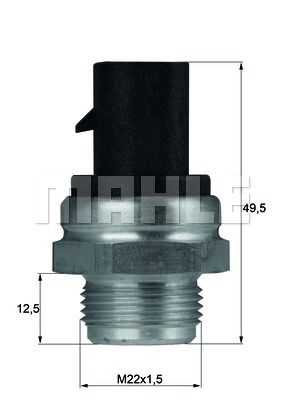 MAHLE Su Sıcaklık Hararet Fan Müşürü Sensörü 2 Fiş