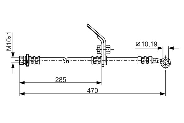 BOSCH Fren Hortumu Arka Sol 1987481328