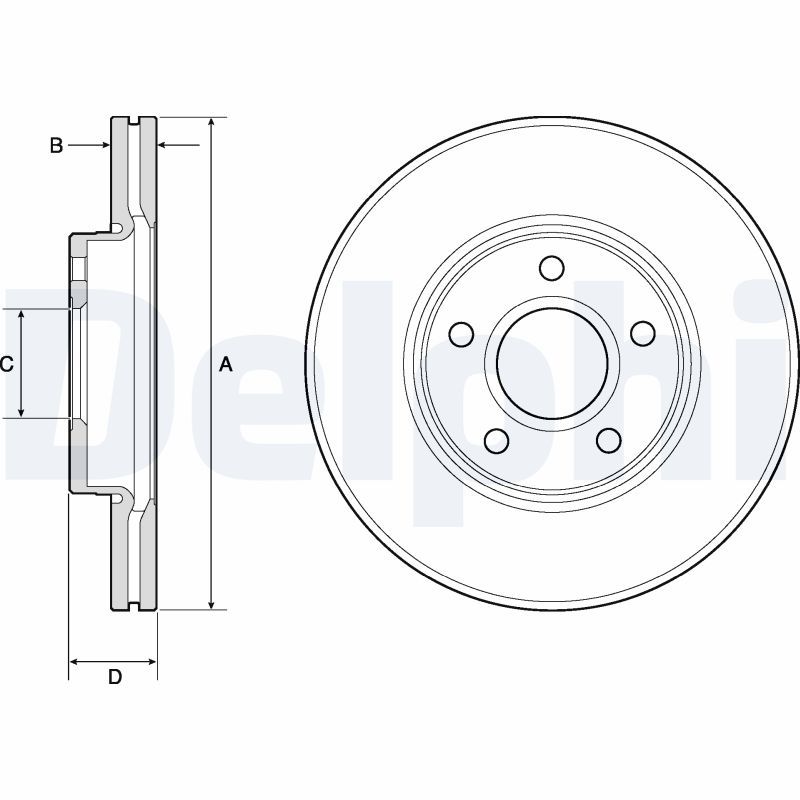 DELPHI Ön Fren Diski Havalı 278 Mm