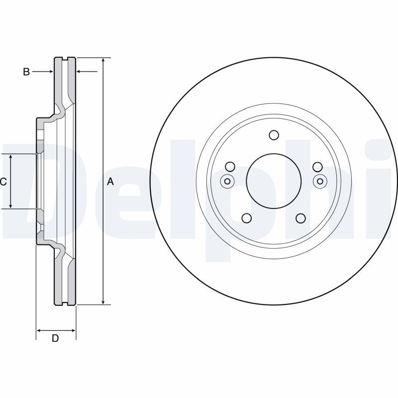 DELPHI Ön Fren Diski Karbon Kaplamalı 305mm Takım