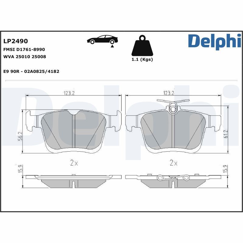 DELPHI Arka Fren Balatası Tk