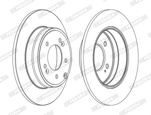 FERODO Arka Fren Diski Düz 284 5mm Takım