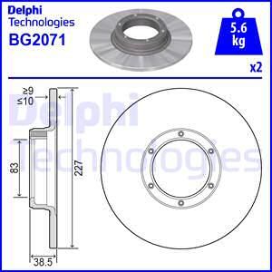 DELPHI Ön Fren Diski Takım 228mm