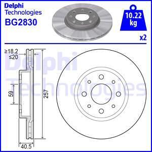 DELPHI Ön Fren Diski Havalı 257.mm Takım