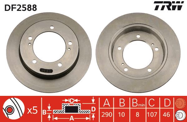 TRW Ön Fren Diski 290mm Takım