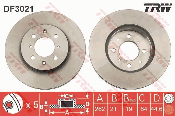 TRW Ön Fren Diski Havalı 262.4mm Takım