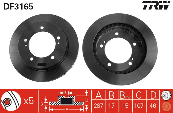 TRW Ön Fren Diski Havalı 287mm