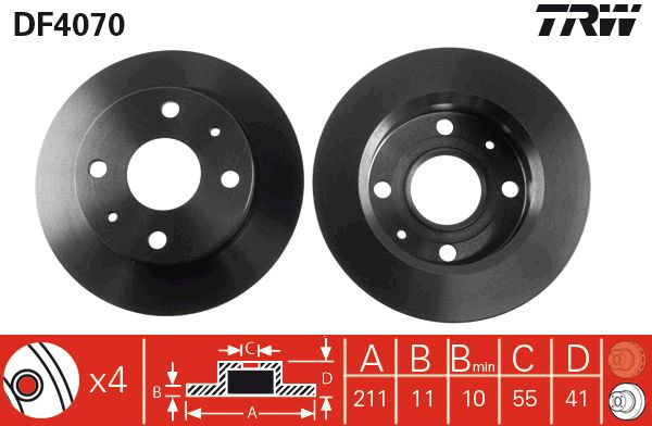 TRW Ön Fren Diski 211.4mm