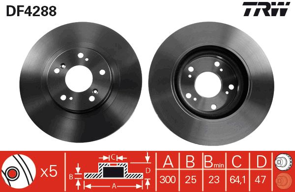 TRW Ön Fren Diski Havalı 300.5mm