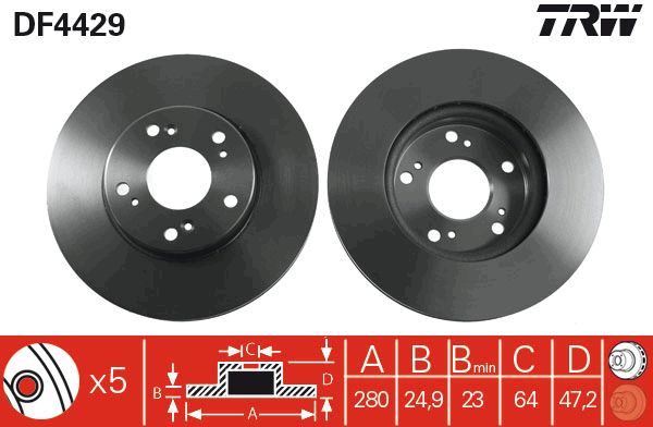 TRW Ön Fren Diski Havalı 280.5mm