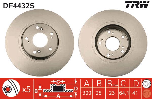 TRW Ön Fren Diski Havalı 300.5mm Takım