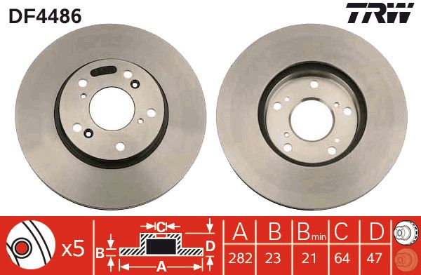 TRW Ön Fren Diski Havalı 282.5mm Takım