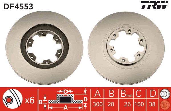 TRW Ön Fren Diski Havalı 300.6mm