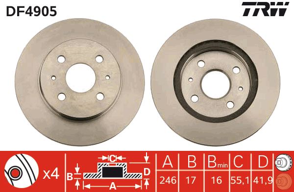 TRW Ön Fren Diski Havalı 246.4mm