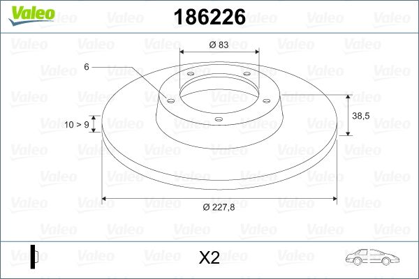 VALEO Ön Fren Diski Düz 228mm