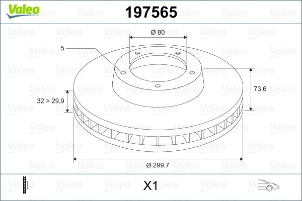 VALEO Ön Fren Diski Havalı 300mm Takım