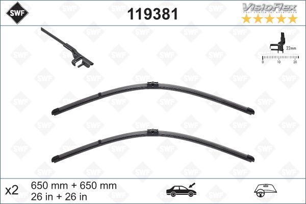 SWF Silecek Süpürgesi Seti 650 650mm