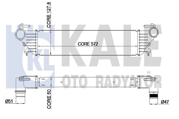 KALE Turbo Radyatörü Intercooler Aluminyum Plastik