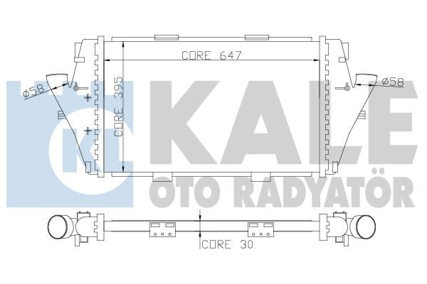 KALE Turbo Radyatörü Intercooler Aluminyum Plastik Brazing