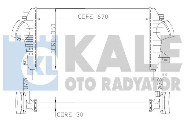 KALE Turbo Radyatörü Intercooler Aluminyum Plastik Brazing