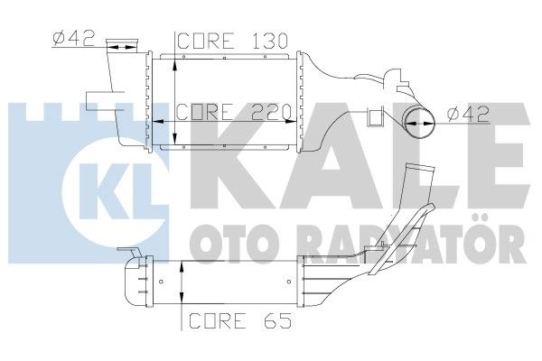 KALE Turbo Radyatörü Intercooler Aluminyum Plastik Brazing