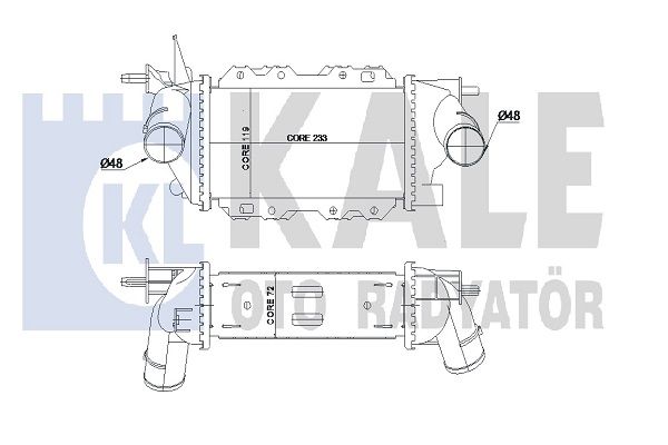 KALE Turbo Radyatörü Intercooler Aluminyum Plastik Brazing