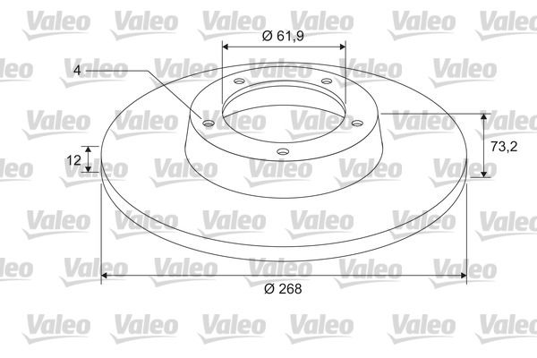 VALEO Arka Fren Diski Takım Rulmanlı