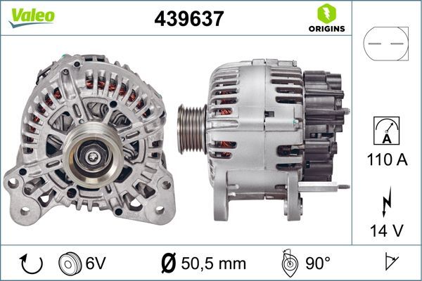 VALEO Alternatör 12 V 110A