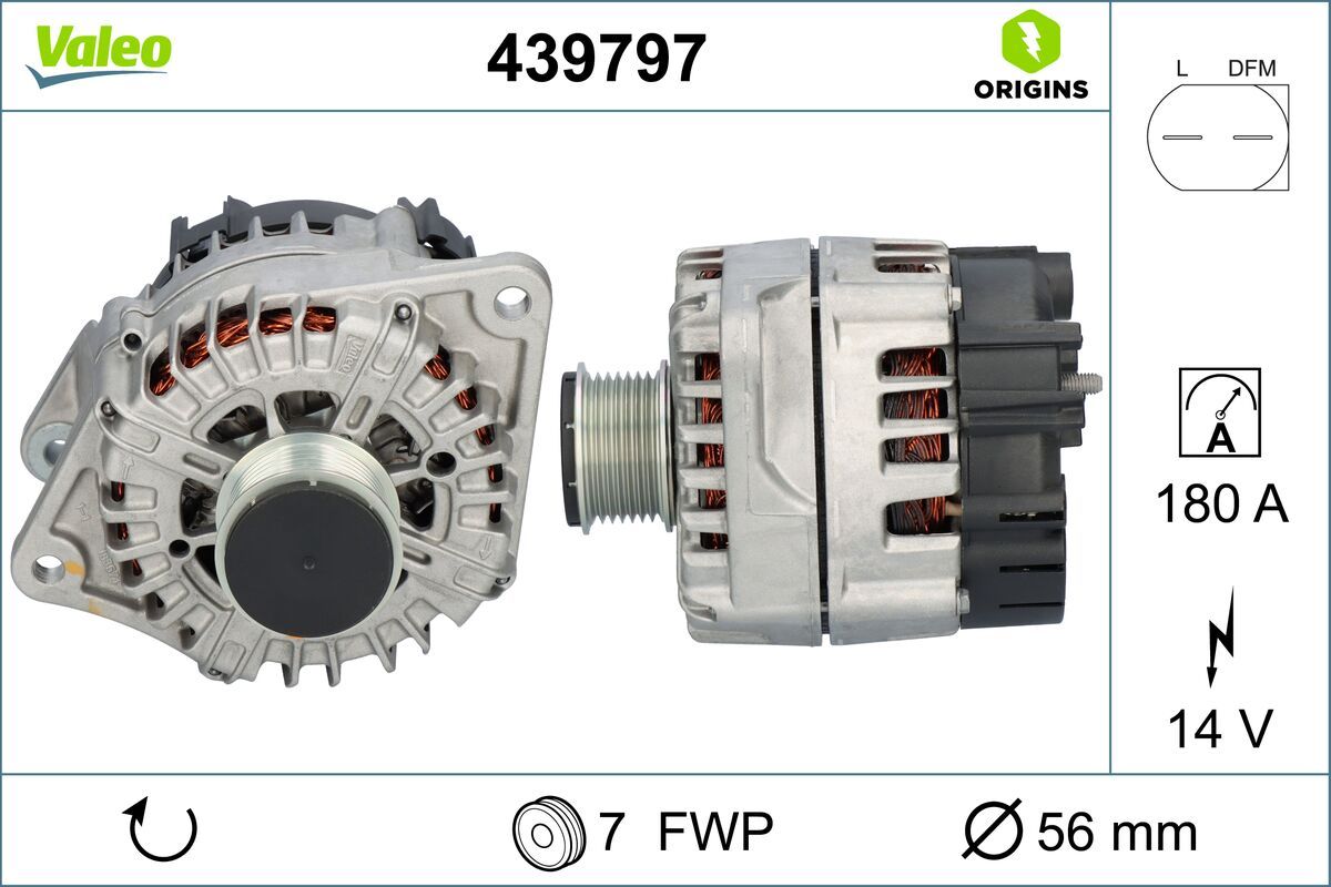 VALEO Alternatör 12 V 180A