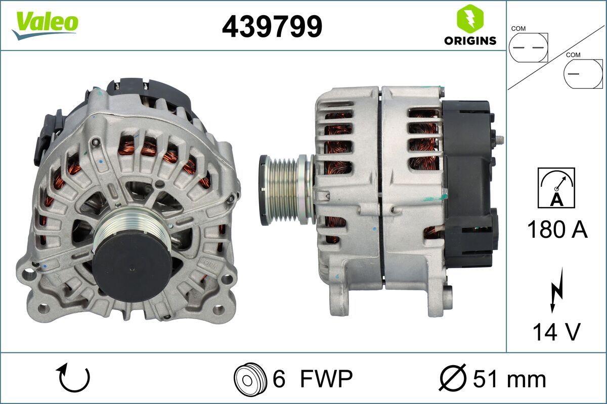 VALEO Alternatör 12 V 180A