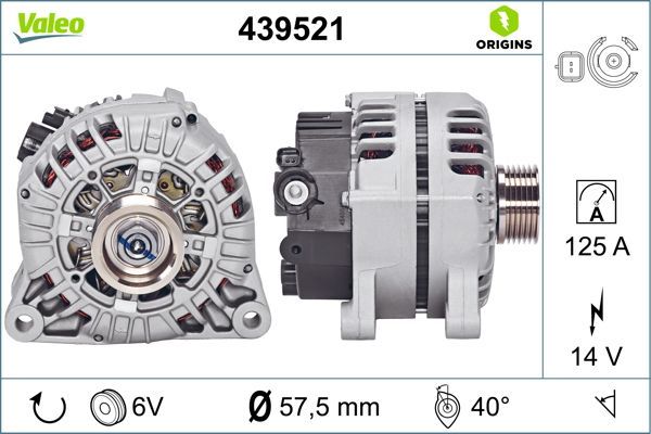 VALEO Alternatör 125Amper