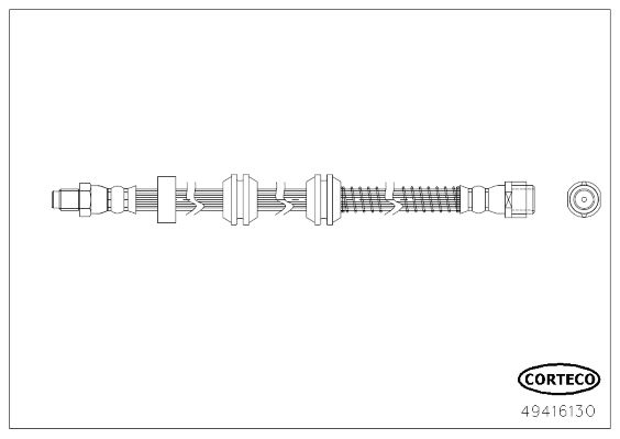 CORTECO Fren Hortumu Arka 475mm