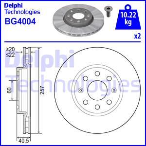 DELPHI Ön Fren Diski Havalı 257Mm 4 Bıjon